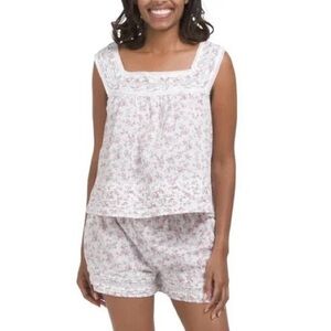 Shabby Chic Rachel Ashwell Small Floral Lace 2-Piece PJ Set Coquette NWT